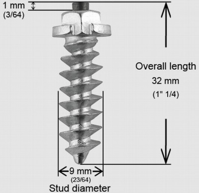 Riepu radzes ar plecu, skrūvējamas 1"1/8-30MM  (200 gab.)