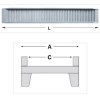 Alumīnija rampa 220x660x3500mm, ar bortiem, platā tipa