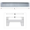 Alumīnija rampa 155x502x4000mm, ar bortiem, platā tipa