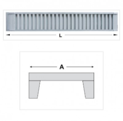 Alumīnija rampa 72x306x1500mm, bez bortiem